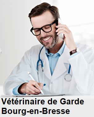 Urgence vétérinaire de garde à Bourg-en-Bresse () aujourd'hui pour urgence 24h/24h et 7j/7j, jours fériés, nuit et dimanche.