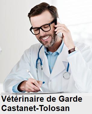 Urgence vétérinaire de garde à Castanet-Tolosan () aujourd'hui pour urgence 24h/24h et 7j/7j, jours fériés, nuit et dimanche.