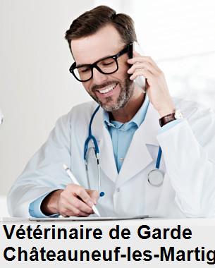 Urgence vétérinaire de garde à Châteauneuf-les-Martigues () aujourd'hui pour urgence 24h/24h et 7j/7j, jours fériés, nuit et dimanche.