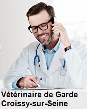 Urgence vétérinaire de garde à Croissy-sur-Seine () aujourd'hui pour urgence 24h/24h et 7j/7j, jours fériés, nuit et dimanche.