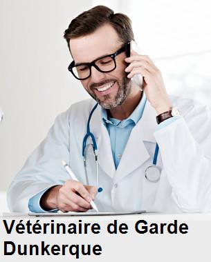 Urgence vétérinaire de garde à Dunkerque () aujourd'hui pour urgence 24h/24h et 7j/7j, jours fériés, nuit et dimanche.