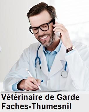 Urgence vétérinaire de garde à Faches-Thumesnil () aujourd'hui pour urgence 24h/24h et 7j/7j, jours fériés, nuit et dimanche.