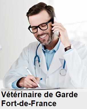 Urgence vétérinaire de garde à Fort-de-France () aujourd'hui pour urgence 24h/24h et 7j/7j, jours fériés, nuit et dimanche.