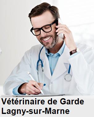 Urgence vétérinaire de garde à Lagny-sur-Marne () aujourd'hui pour urgence 24h/24h et 7j/7j, jours fériés, nuit et dimanche.