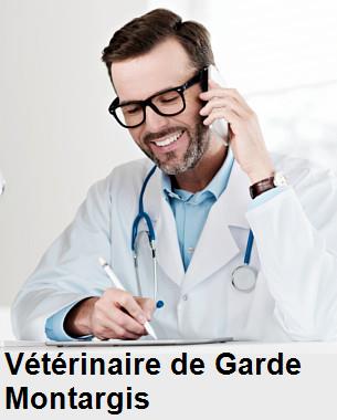Urgence vétérinaire de garde à Montargis () aujourd'hui pour urgence 24h/24h et 7j/7j, jours fériés, nuit et dimanche.