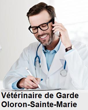 Urgence vétérinaire de garde à Oloron-Sainte-Marie () aujourd'hui pour urgence 24h/24h et 7j/7j, jours fériés, nuit et dimanche.