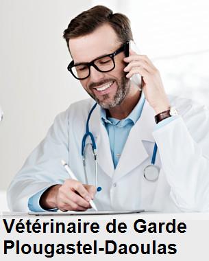 Urgence vétérinaire de garde à Plougastel-Daoulas () aujourd'hui pour urgence 24h/24h et 7j/7j, jours fériés, nuit et dimanche.