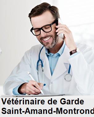 Urgence vétérinaire de garde à Saint-Amand-Montrond () aujourd'hui pour urgence 24h/24h et 7j/7j, jours fériés, nuit et dimanche.