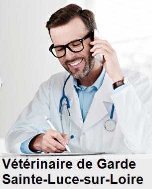 Urgence vétérinaire de garde à Sainte-Luce-sur-Loire () aujourd'hui pour urgence 24h/24h et 7j/7j, jours fériés, nuit et dimanche.