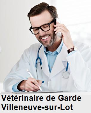 Urgence vétérinaire de garde à Villeneuve-sur-Lot () aujourd'hui pour urgence 24h/24h et 7j/7j, jours fériés, nuit et dimanche.
